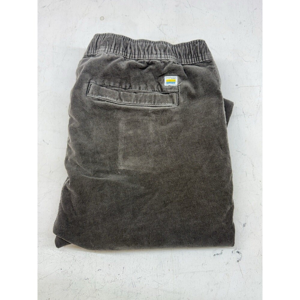 Vuori Corduroy Pants Mens XL Gray Drawstring Elastic Waist Casual V440